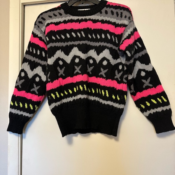 Vintage JD Sun Valley Wool Ski Sweater Vibrant Retro Look - Picture 1 of 6
